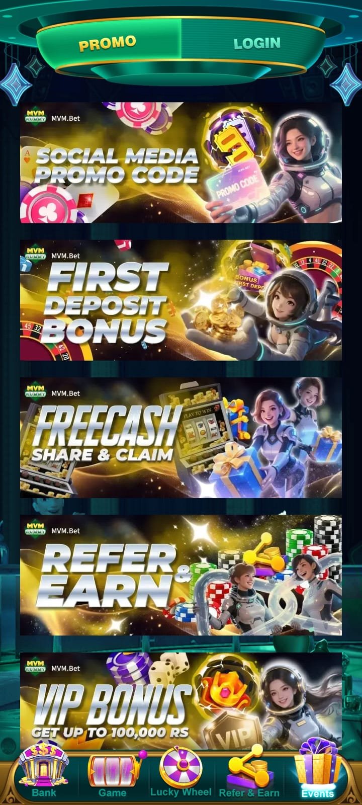 Mvm Bet promo and bonus rewards