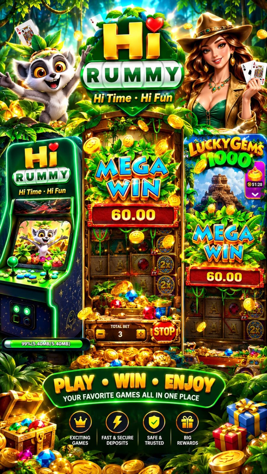Rummy Hi game features