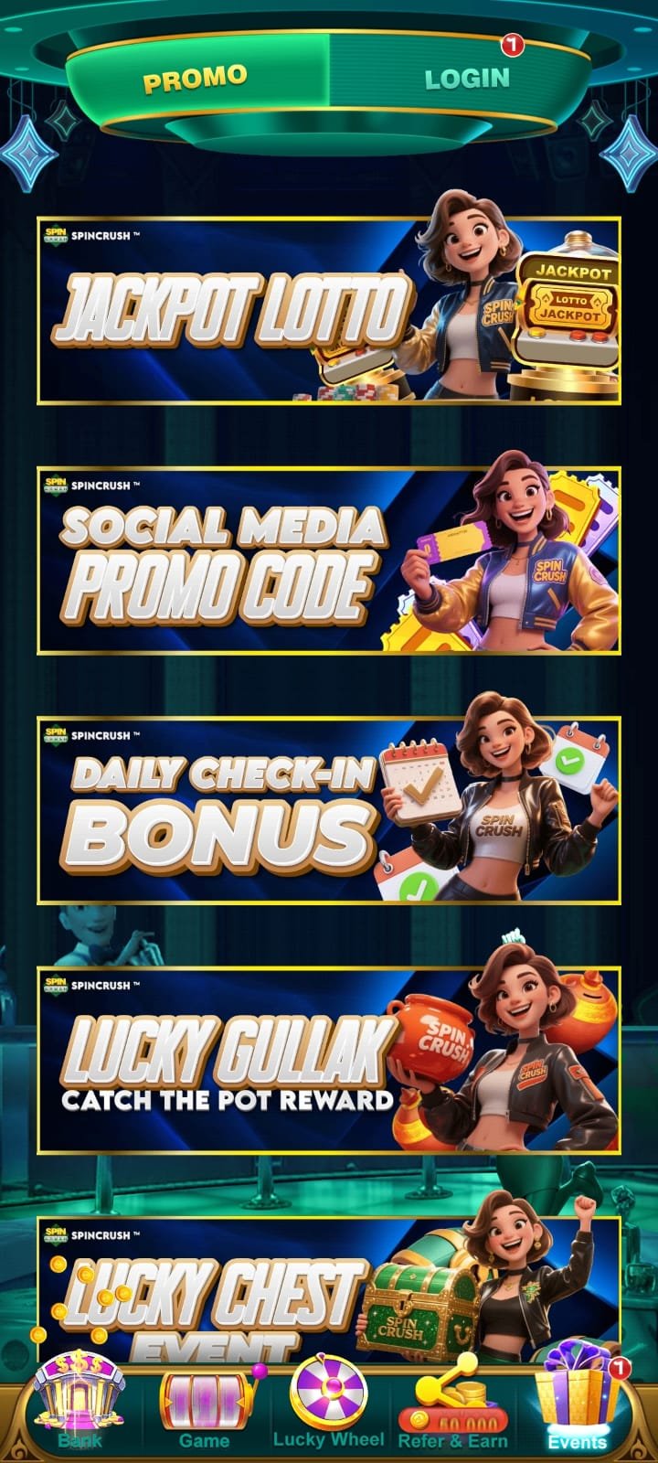 Spin Crush offers