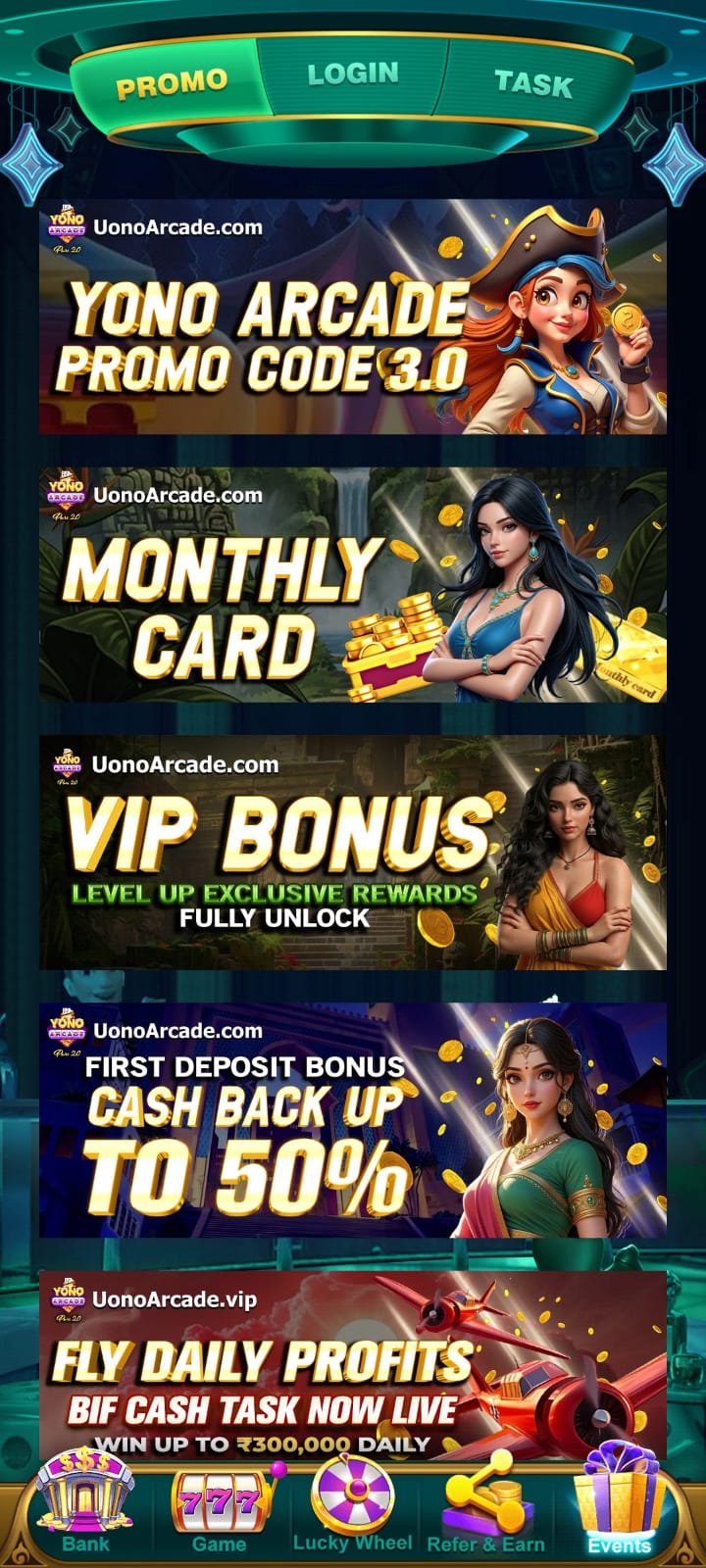 Yono Arcade all games